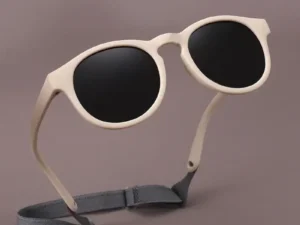 Fashion Baby's First Sunglasses with Strap Round Flexible UV400 Polarized Infant Sunglasses for Ages 0-3 Years