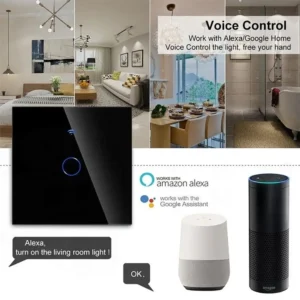 Tuya Wifi Smart Light Switch EU 1/2/3Gang Touch Light Switch No Neutral Wire Wall Light Switches for Alexa Google Voice Control - Image 4