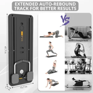 Multi-functional Foldable Pilates Board Pilates Equipment Safe Home Gym Equipment abdominal Board with Resistance Bands - Image 5