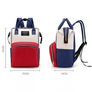 Large Capacity Canvas Mummy Bag Multifunctional Baby Bottle Thermal Insulation Travel Storage Bag Fashion Mummy Bag Hanging Bag - Image 7