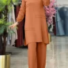 Ramadan Two Piece Sets Shirt Dress &Pants Women Muslim Suits Shirt Blouse Musulman Ensembles Moroccan Kaftan Islamic Dress Sets - Image 6