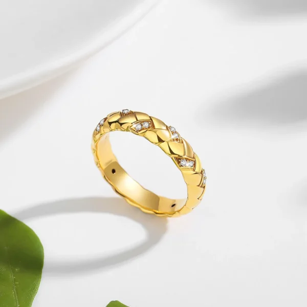 100% Real 18k Gold Wedding Ring For Women Certified Shine Moissanite Diamond Jewellery Luxury Brands Engagement Gifts Wholesale - Image 7