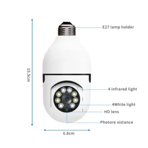 4G WiFi IP Camera E27 Bulb Cam 3MP Wireless Baby Monitor AI Tracking Security Video Surveillance Pet Cam SmartLife Indoor - Image 3