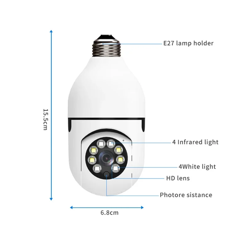 4G WiFi IP Camera E27 Bulb Cam 3MP Wireless Baby Monitor AI Tracking Security Video Surveillance Pet Cam SmartLife Indoor - Image 3