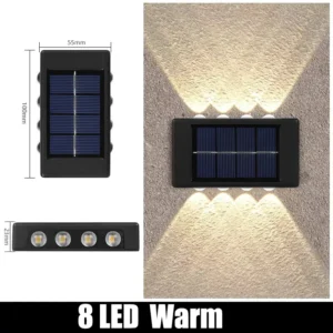 1pc 6-10 LEDs Solar Outdoor Wall Decorative Landscape Lighting Lights Fixtures Suitable For Courtyard Villa Fence Terrace Garden - Image 4