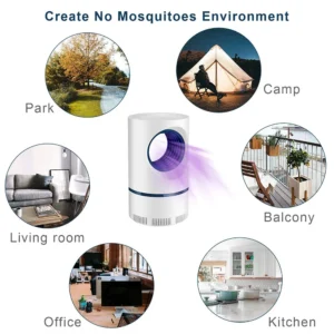 ⁦Electric Fly Bug Mosquito Insect Killer LED Light Trap Control Lamp Small Pest with USB Power Supply and Adapter⁩ - الصورة ⁦5⁩