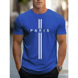 3D Printed Paris T Shirt For Men Simple Fashion Pattern Short-Sleeved Tees Harajuku Streetwear Tops O-Neck T-Shirt Clothes - Image 5