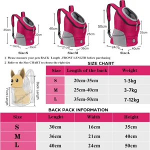Dog Transport Backpack Dog Carrier Bag Pet For Small Dogs Travel Breathable Dog Carrier Puppy Carrier Pets Carrying Supplies - Image 4