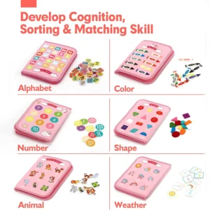 Toddler Busy Board Montessori Early Educational Sensory Toys Learning Activities with Life Skills，Alphabet，Number，Weather Learni - Image 4