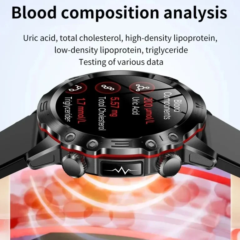 2025 New Smart Watch For Men Health Blood PressureBlood Oxygen Uric Acid Fitness Tracker Watches Bluetooth Call ECG Smartwatch - Image 4