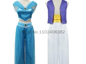 Women Princess Outfit Jasmine Ball Gown Dress Aladdin Cosplay Costume For Adult Stage Costumes Carnival Party Clothes Large Size