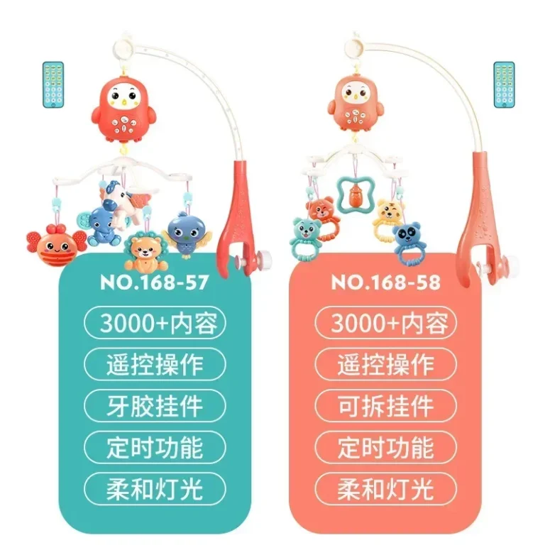Baby Crib Mobile Rattle Toy For 0-12 Months Infant Rotating Musical Projector Night Light Bed Bell Educational For Newborn Gifts - Image 5