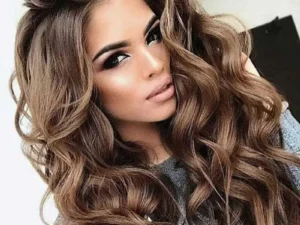 SuQ Classic Curly Wig Hair Synthetic Natural For Women Cosplay Brown WIth Blonde Heat Resistant Daily Wigs