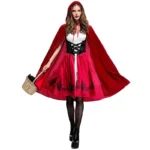 Little Red Riding Hood Modern Version of Stage Performance Clothing Shawl, Adult Girls Personality Cosplay Game Uniform