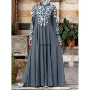 bangladesh abayas kimono for women burka arabic print dress festa dubai abaya turkish kaftan islamic clothing muslim dress women - Image 5