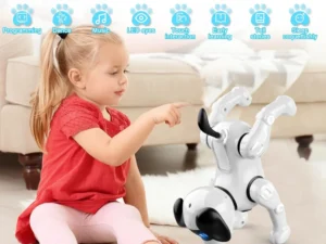 Remote Control Robot Dog - Interactive Dancing, Music & Touch-Sensitive Electronic Pet for Kids | Rechargeable & Safe Gift
