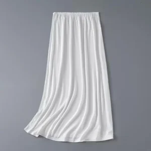 193D Elastic Waist Half Slips for Women Long Slip Under Dresses Invisible Underskirt - Image 5
