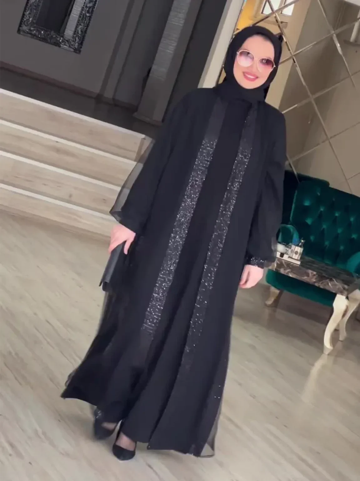 Muslim Modest Women Dress Jalabiya Vestidos Eid Ramadan Arabic Long Robe Dubai Islam Morocco Kaftan Abayas Cardigan Dresses 2024 - Image 6