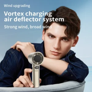 2025 New Portable Hand Fan 120 Wind Speeds, Mini Handheld Fan, USB Rechargeable Personal Highspeed Fans, Electric Eyelash Fan - Image 7