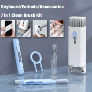 7 In 1 Keyboard Cleaning Kit Earphones Cleaner Brush For AirPods Computer Tablet Laptop TV Screen Mobile Phone Cleaning Tools - Image 3