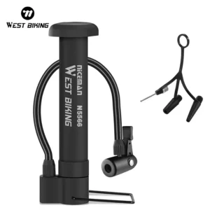 WEST BIKING MTB Bicycle Pump 80 PSI Bike Manual Air Pump Balloon Tire Inflator Schrader Valve Floor Pump Cycling Accesories - Image 7