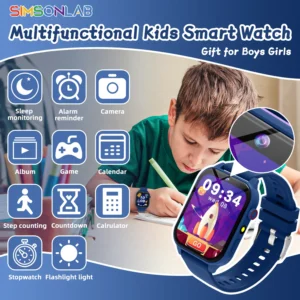 New Children Study Smartwatch HD Camera Games Flashlight Sleep Monitoring Alarm Calculator Birthday Gift For Boys Girls 2025 Kid