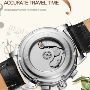 2024FORSINING Women Automatic Mechanical Fashion Luxury Wrist Watches Ladies Diamond Moon Phase Multifunctional Relogio Feminino - Image 7