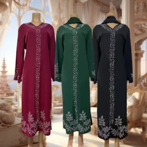 Muslim Woman Abaya Ramadan Dubai Diamonds Long Sleeve Africa Turkey Eid Long Dress Islam Prayer Clothes Abayas Kaftan Kebaya