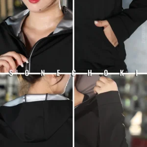 New Sauna Suit Women Plus Size Gym Clothing Sets for Sweating Weight Loss Female Sports Active Wear Slimming Tracksuit Women - Image 5