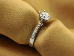 Luxury 925 Sterling Silver Classic Ring for Women Six claw jewelry simple 70ct diamond ring imitation diamond women's ring - Image 3