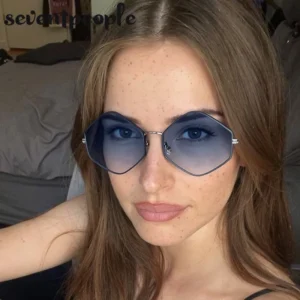 Vintage Steampunk Polygon Sunglasses Women 2025 Luxury Brand Classic Hexagon Sun Glasses Trendy Driving Shades For Ladies UV400 - Image 7