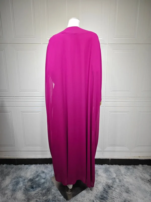 Femme Musulmane Vestidos Pearl Beads Abaya for Women Dubai Cape Evening Party Dress Muslim Kaftan Turkey Robe Eid Djellaba Gown - Image 7