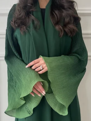 Muslim Flare Sleeve Casual Arabian Abayas Middle-East Elegant Open Front Abaya Turkey Kaftans Women Jilbabs Islamic Maxi Dresses - Image 4
