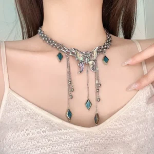 Draweye Y2k Butterfly Necklaces for Women Punk Style Retro Gothic Hiphop Chokers Hyperbole Jewelry Fashion Collares Para Mujer - Image 4