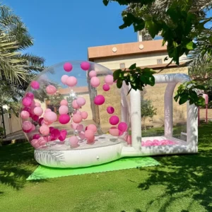 PVC Inflatable Bubble Tent for Kids with Blower Transparent Outdoor Playhouse for Trampoline & Birthday Use - Image 4
