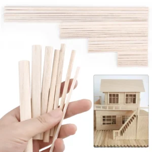 3-30pcs/Lot Dia 3-12mm Balsa Wood Round Sticks For DIY Airplane/Boat Model Building Accessories Wood Dowels For Crafting 10-50cm - Image 3