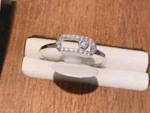 RAKOL Gothic Hollow Out Square Bridal Cubic Zirconia Open Rings for Women Fashion Student Unusual Jewelry