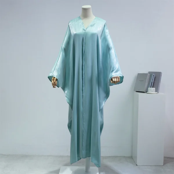 Muslim Out Abayas Smocking Sleeve kaftans One-piece Prayer Women Jilbabs Cardigan Coat Islamic Clothing Dubai Saudi Robe Turkish - Image 5