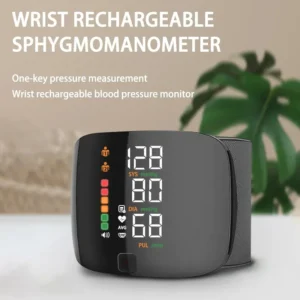 New LED Wrist Blood Pressure Monitor Rechargeable English Voice Broadcast Sphygmomanometer Tonometer BP Monitor - Image 4