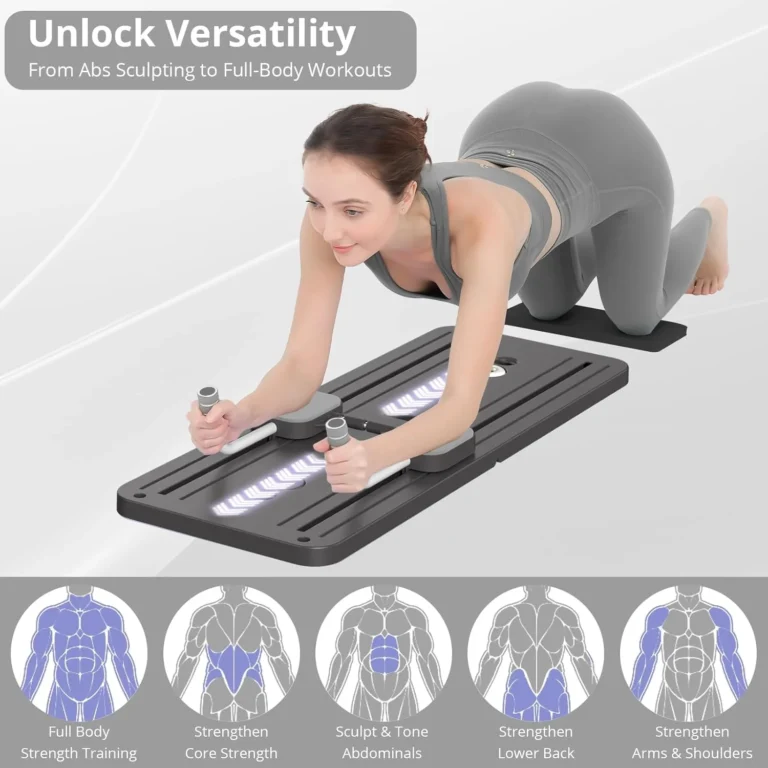 Multi-functional Foldable Pilates Board Pilates Equipment Safe Home Gym Equipment abdominal Board with Resistance Bands - Image 3