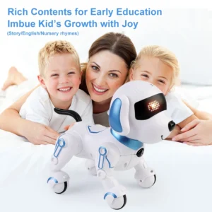 ZWN RC Robot Electronic Stunt Dog Toys Voice Command Programmable Touch-sense With Music Song Robot Dog for Children's Gifts - Image 5