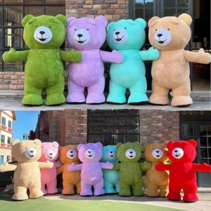 Giant Teddy Bear Mascot Costume Inflatable Plush Funny Bear Doll Clothing Colorful Anime Cartoon Bear Cosplay Dress Up Jumpsuits - Image 6