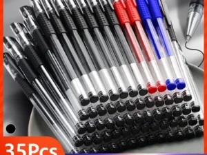 7/35 PCS Gel Pen Set School Supplies Black Blue Red Ink Color Ballpoint Pen Kawaii Pen Writing Tool School Office Stationery
