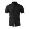 New Men's Business Casual Solid Color Short Sleeved Shirt for Summer Fashion No Ironing Comfortable and Versatile Top - Image 7