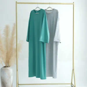 2024 New Modest Dress Solid Color Inner Dresses Muslim Women Dubai Abaya Eid Ramadan Islam Clothing Turkey Arabic Robe - Image 5