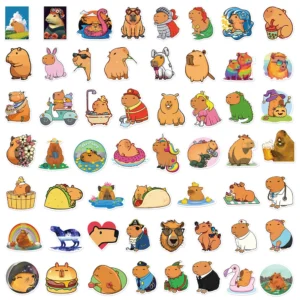 10/30/55pcs Kawaii Animal Capybara Graffiti Stickers Cute Waterproof Decals for Diary Stationery Phone Funny Kid DIY Sticker Toy - Image 4