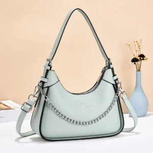 Fashionable Shoulder Handbag Women's Bag Stylish Single Chain Dumpling Bag Underarm Bag Soft Polyester Lining Zipper Closure - Image 4