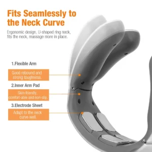 Electric Neck Shoulder Pulse Massager Kneading 4 Head TENS Magnetic Pulse Heating Cervical Vertebra Relax Pain Relief Massage - Image 4