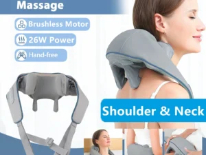 Foreverlily 26W Neck And Shoulder Massager Wireless Shoulder And Back Kneading Massage Shawl Trapezius Neck Cervical masajeador