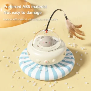 Smart Teaser Cat Toy Electric UFO Cat Teaser Stick With Bell Training Pet Toys Replaceable Feather Interactive Cat Supplies - Image 5